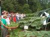 Crowd Admiring The Garden Of Robert Demers