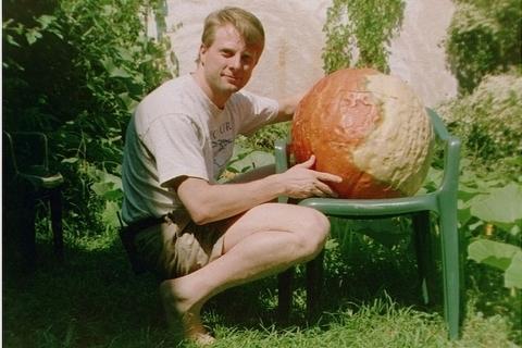 Shade pattern on the hanging pumpkin